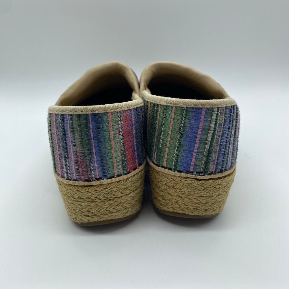 Dansko Multicolored Rainbow Woven Clog Shoes Chunky Boho Women's size 37 / 6.5 - Picture 4 of 7